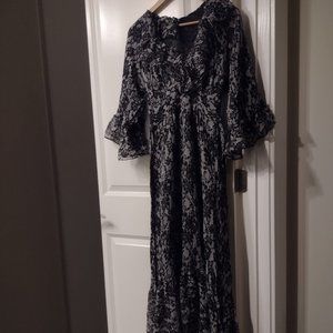 Kite and Butterfly Lace Dress Silk Size Small cottagecore